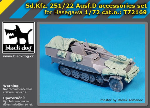ブラックドッグ T72169 1/72 Sd.Kfz 251/22D型アクセサリーセット (ハセガワ用)