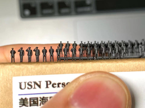 バンカースタジオ USN35701 1/350 WWIIアメリカ海軍 フィギュアセット 1 乗組員