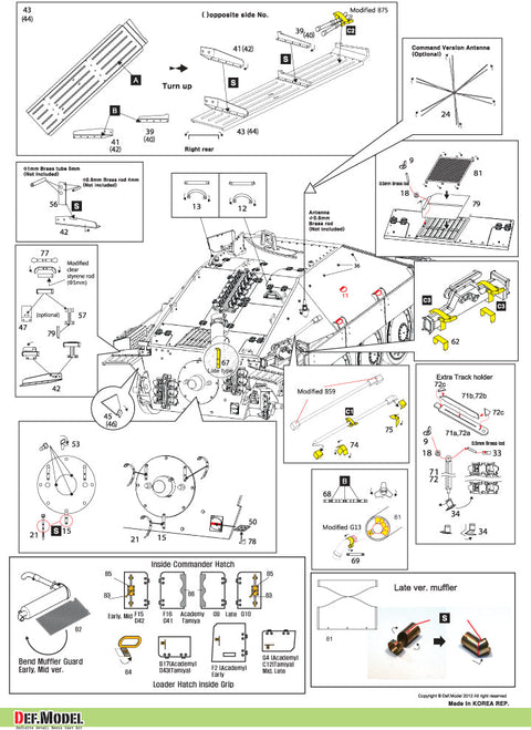 DEFモデル DE35009A 1/35 ヘッツァー 初期/中期/後期型用 エッチングパーツセット(タミヤ/アカデミー用)