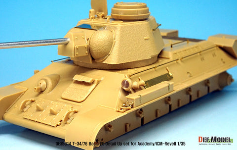 DEFモデル DE35014 1/35 WWII ロシア T-34/76 ベーシックエッチングパーツセット (アカデミー/ICM/レベル用)