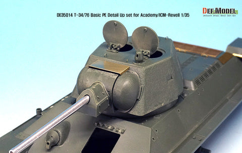 DEFモデル DE35014 1/35 WWII ロシア T-34/76 ベーシックエッチングパーツセット (アカデミー/ICM/レベル用)