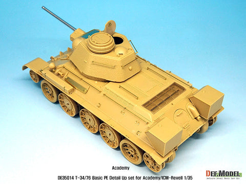 DEFモデル DE35014 1/35 WWII ロシア T-34/76 ベーシックエッチングパーツセット (アカデミー/ICM/レベル用)