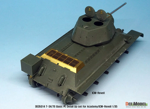 DEFモデル DE35014 1/35 WWII ロシア T-34/76 ベーシックエッチングパーツセット (アカデミー/ICM/レベル用)