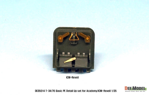 DEFモデル DE35014 1/35 WWII ロシア T-34/76 ベーシックエッチングパーツセット (アカデミー/ICM/レベル用)