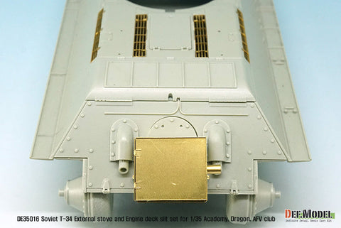 DEFモデル DE35016 1/35 T-34 外付けストーブ・エンジンデッキスリットセット(アカデミー/ドラゴン用)