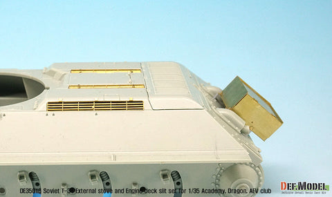DEFモデル DE35016 1/35 T-34 外付けストーブ・エンジンデッキスリットセット(アカデミー/ドラゴン用)