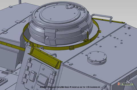 DEFモデル DE35017 1/35 IV号戦車H型初期-中期 ベーシックエッチングパーツセット (アカデミー/ 他キット用)