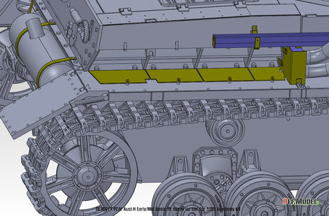 DEFモデル DE35017 1/35 IV号戦車H型初期-中期 ベーシックエッチングパーツセット (アカデミー/ 他キット用)