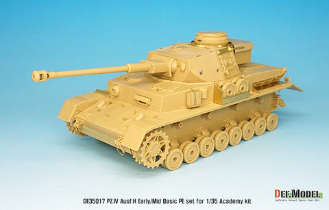 DEFモデル DE35017 1/35 IV号戦車H型初期-中期 ベーシックエッチングパーツセット (アカデミー/ 他キット用)