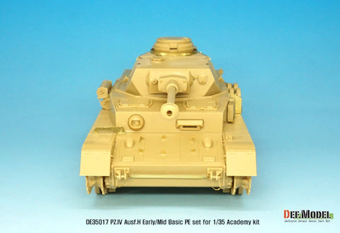 DEFモデル DE35017 1/35 IV号戦車H型初期-中期 ベーシックエッチングパーツセット (アカデミー/ 他キット用)