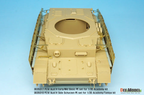 DEFモデル DE35019 1/35 IV号戦車H型初期-中期 車体シュルツェンエッチングパーツセット (アカデミー/ 他キット用)