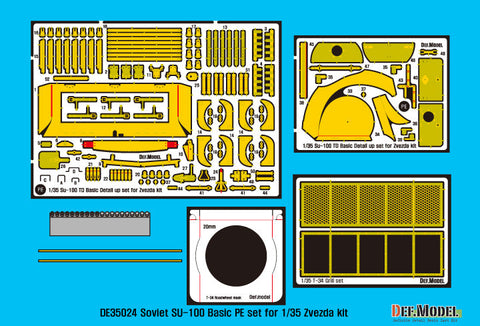 DEFモデル DE35024 1/35 SU-100 ベーシックエッチングパーツセット (ズベズダ新キット用)