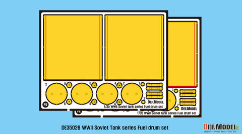 DEFモデル DE35026 1/35 WWII ソビエト戦車 燃料ドラム缶セット T-34/SU/JS/JSU用 (4個入)