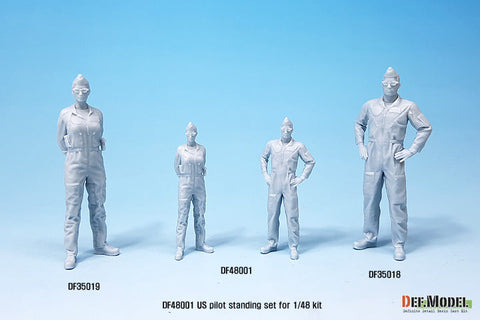 DEFモデル DF48001 1/48 アメリカ海兵隊 ヘリコプターパイロットセット(2体)