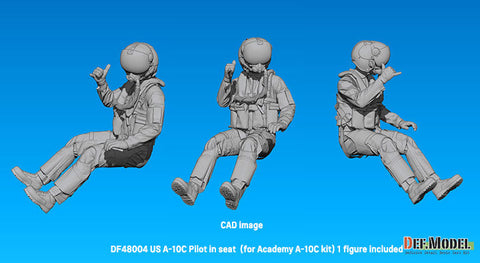DEFモデル DF48004 1/48 アメリカ A-10C パイロット 着座姿勢(アカデミー 用)