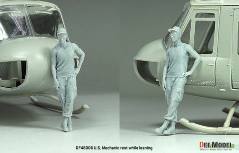 DEFモデル DF48006 1/48 アメリカ 寄りかかって休む整備士