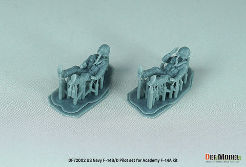 DEFモデル DF72002 1/72 アメリカ海軍 F-14B/D パイロットセット(2体) (アカデミー用)