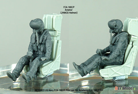 DEFモデル DF72003 1/72 アメリカ海軍 F/A-18E/F パイロットセット(3体) (アカデミー用)