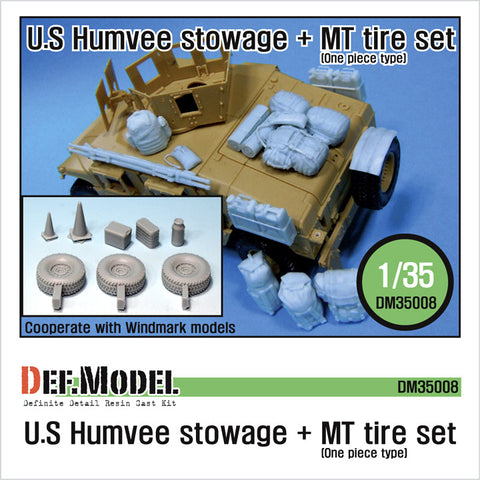 DEFモデル DM35008 1/35 M1151 HMMWV 積荷・マッドテレーンタイヤセット (アカデミー用)