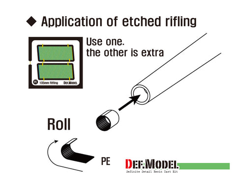 DEFモデル DM35015A 1/35 M60A3用 M68A1 105mm砲身 後期型(各社対応)