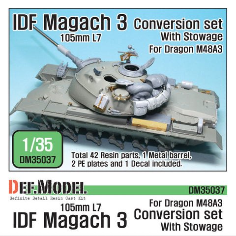 DEFモデル DM35037 1/35 IDF マガフ3 105mmL7 コンバージョンセット(ドラゴン用)