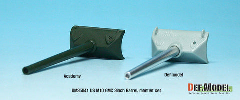 DEFモデル DM35041 1/35 M10 駆逐戦車 3インチ M7戦車砲砲身&防盾セット (アカデミー用)