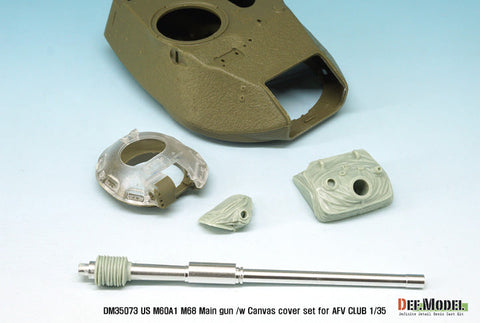 DEFモデル DM35073 1/35 M60A1 M68 105mm砲身・キャンバス(AFVクラブ用)
