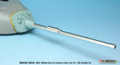 DEFモデル DM35082 1/35 アメリカ M48A5/M60 105mm金属砲身+防循カバー (ドラゴン用)