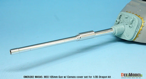 DEFモデル DM35082 1/35 アメリカ M48A5/M60 105mm金属砲身+防循カバー (ドラゴン用)