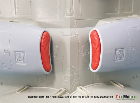 DEFモデル DM35090 1/35 アメリカ海兵隊 AH-1Z ヴァイパー FODカバー・リムーブビフォーフライトタグ (アカデミー用)