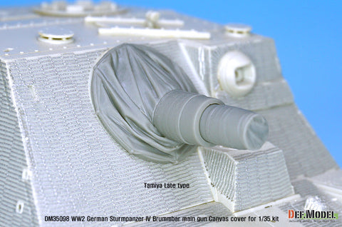 DEFモデル DM35098 1/35 IV号突撃砲戦車 ブルムベア 中後期型 主砲キャンバスカバーセット 1