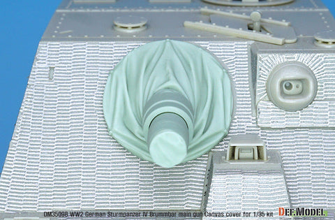 DEFモデル DM35098 1/35 IV号突撃砲戦車 ブルムベア 中後期型 主砲キャンバスカバーセット 1