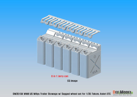 DEFモデル DM35104 1/35 WWII アメリカ ウィリス ジープ トレーラー用積荷セット (タコム/ イタレリ/ ブロンコ用)