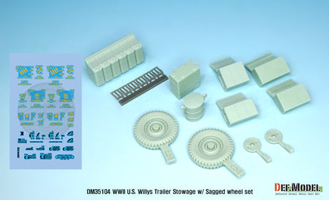 DEFモデル DM35104 1/35 WWII アメリカ ウィリス ジープ トレーラー用積荷セット (タコム/ イタレリ/ ブロンコ用)