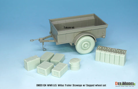 DEFモデル DM35104 1/35 WWII アメリカ ウィリス ジープ トレーラー用積荷セット (タコム/ イタレリ/ ブロンコ用)