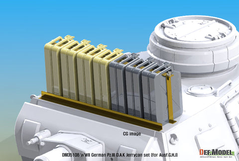 DEFモデル DM35108 1/35 WWII ドイツ III号戦車G/H/J型 アフリカ軍団ダミージェリカンセット (各社対応)