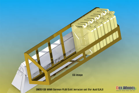 DEFモデル DM35108 1/35 WWII ドイツ III号戦車G/H/J型 アフリカ軍団ダミージェリカンセット (各社対応)