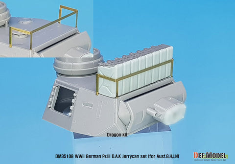 DEFモデル DM35108 1/35 WWII ドイツ III号戦車G/H/J型 アフリカ軍団ダミージェリカンセット (各社対応)