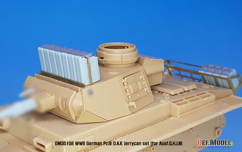 DEFモデル DM35108 1/35 WWII ドイツ III号戦車G/H/J型 アフリカ軍団ダミージェリカンセット (各社対応)