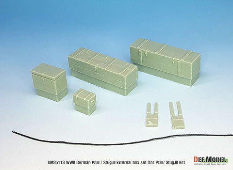 DEFモデル DM35113 1/35 WWII ドイツ III号戦車/III号突撃砲用木箱セット (各社対応)