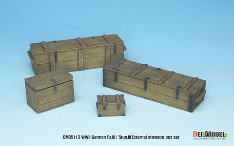 DEFモデル DM35113 1/35 WWII ドイツ III号戦車/III号突撃砲用木箱セット (各社対応)