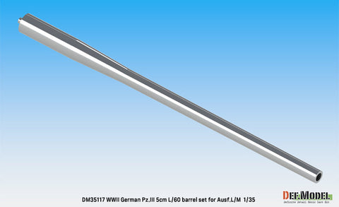 DEFモデル DM35117 1/35 WWII ドイツ III号戦車L/M 5cm KwK39 L/60 砲身 (各社対応)