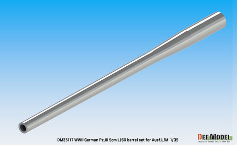 DEFモデル DM35117 1/35 WWII ドイツ III号戦車L/M 5cm KwK39 L/60 砲身 (各社対応)