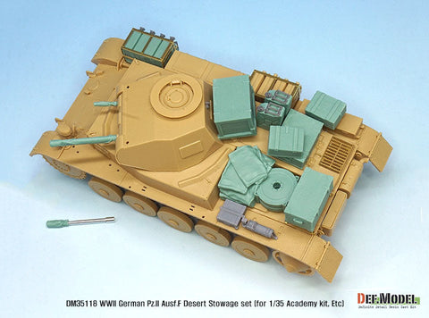 DEFモデル DM35118 1/35 ドイツ II号戦車F型 アフリカ戦線車載収納セット(各社対応)