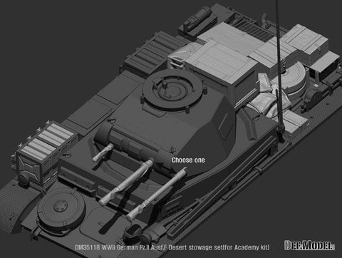 DEFモデル DM35118 1/35 ドイツ II号戦車F型 アフリカ戦線車載収納セット(各社対応)