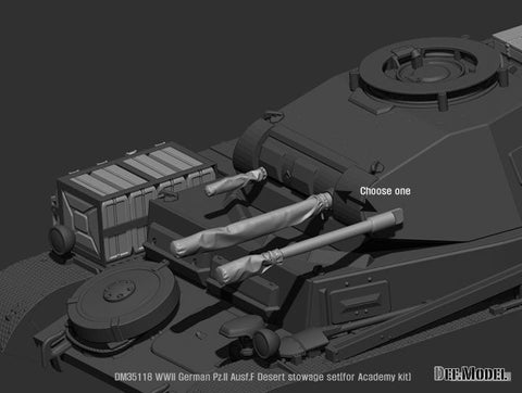 DEFモデル DM35118 1/35 ドイツ II号戦車F型 アフリカ戦線車載収納セット(各社対応)