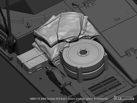 DEFモデル DM35118 1/35 ドイツ II号戦車F型 アフリカ戦線車載収納セット(各社対応)
