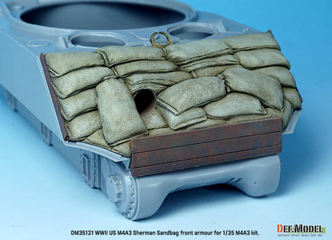 DEFモデル DM35121 1/35 WWII アメリカ M4 A2/A3 シャーマン サンドバッグフロントアーマー (各社対応)
