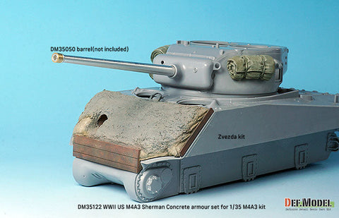 DEFモデル DM35122 1/35 WWII アメリカ M4A2/A3 シャーマン コンクリート 47度 フロントアーマー(各社対応)