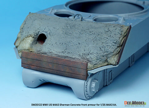 DEFモデル DM35122 1/35 WWII アメリカ M4A2/A3 シャーマン コンクリート 47度 フロントアーマー(各社対応)